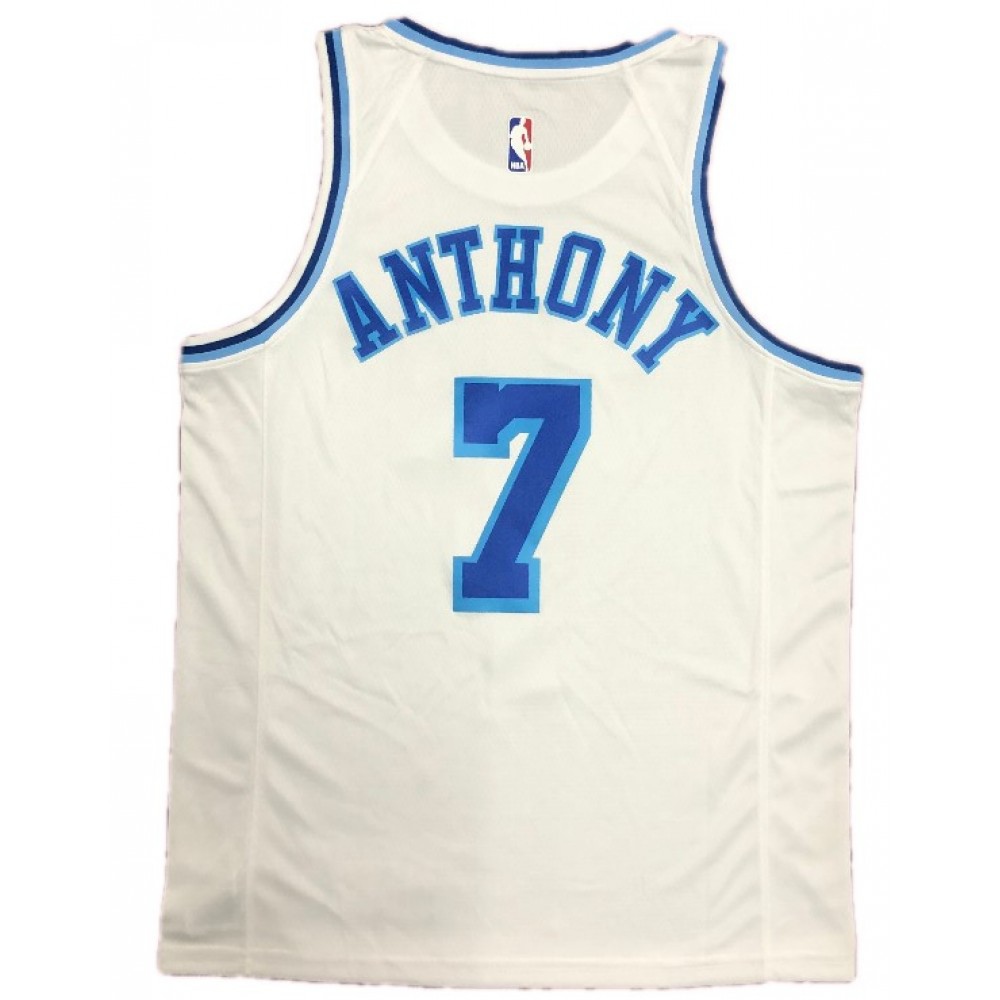 Men's Los Angeles Lakers Carmelo Anthony #7 White Swingman NBA Jersey - Classic Edition-Pro Kit Vault | Brand New 26/27 Sports Jerseys